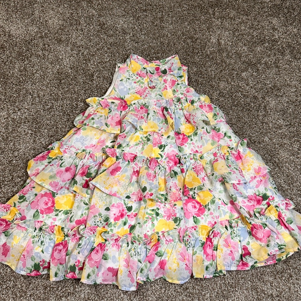 Janie & jack floral ruffle dress